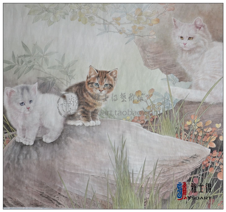 【雅士得】刘备战国画 工笔画 纯手绘精品 《耄耋图》 猫