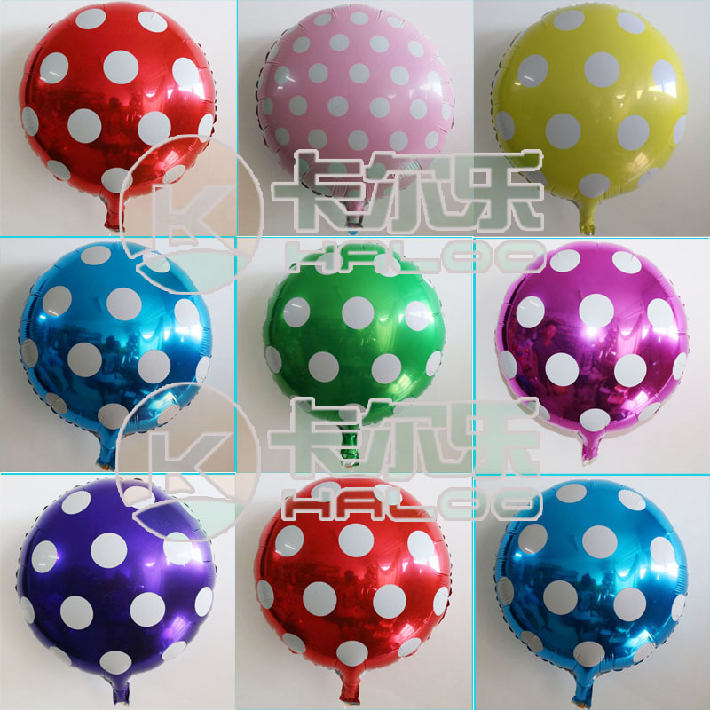 波点铝箔气球 氦气球 飘空气球 氢气球