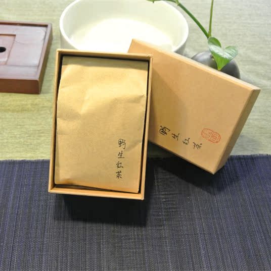 武夷山纯天然野生红茶 简约复古牛皮纸盒装 两盒50元包邮送手提袋
