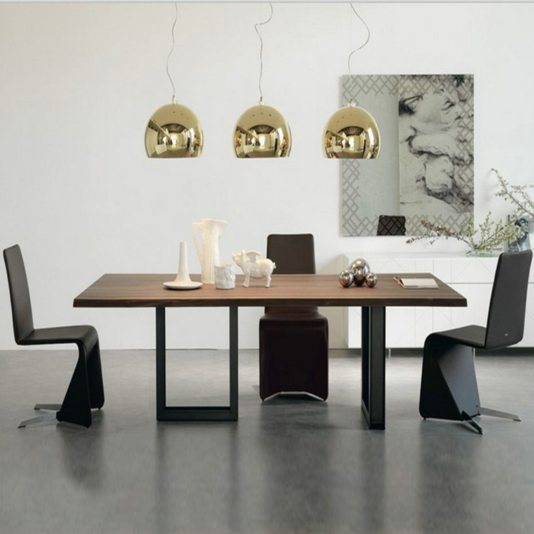 美式时尚铁艺实木餐桌办公桌椅组合工作桌会议桌书桌电脑桌长条桌
