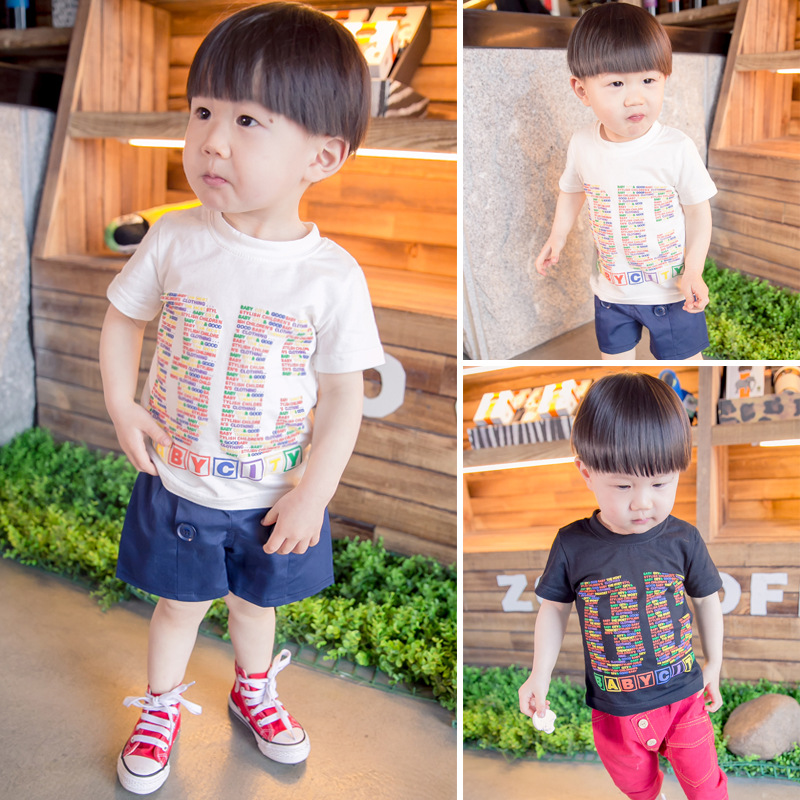 宝宝短袖t恤男童夏装打底衫上衣韩版潮新款婴儿衣服0-1-2-3-4周岁