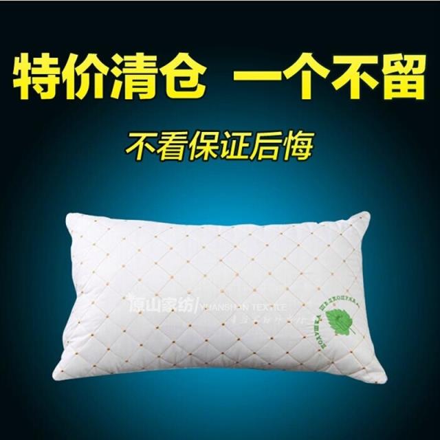 【天天特价】蚕丝枕芯 保健护颈枕头 单人枕双人枕 聚酯纤维 特价