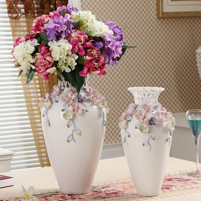 陶瓷花瓶欧式摆件客厅现代简约餐桌电视柜摆设家居饰品摆件工艺品