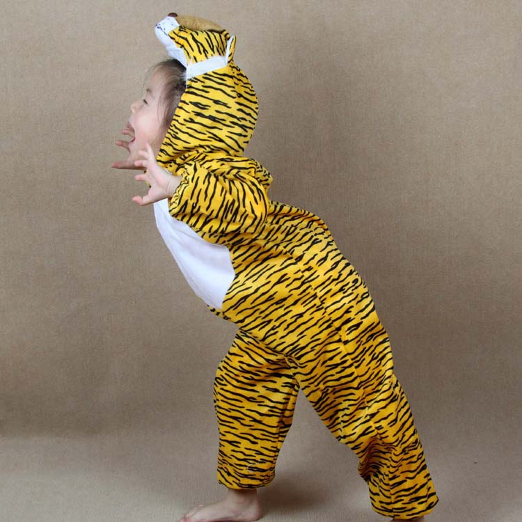 万圣节儿童表演演出服装卡通动物套装动物衣服大小老虎服装