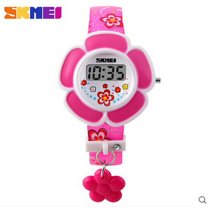 时刻美女孩潮流手表电子表创意花朵儿童手表可爱童真女学生腕表