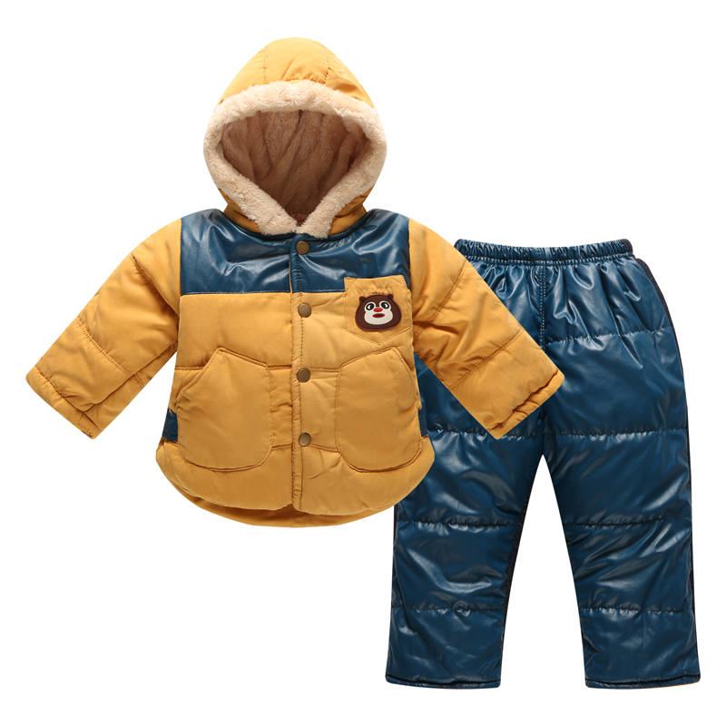 宝宝棉衣婴儿衣服秋冬装0123岁男女童卡通熊出没款棉衣棉裤套装