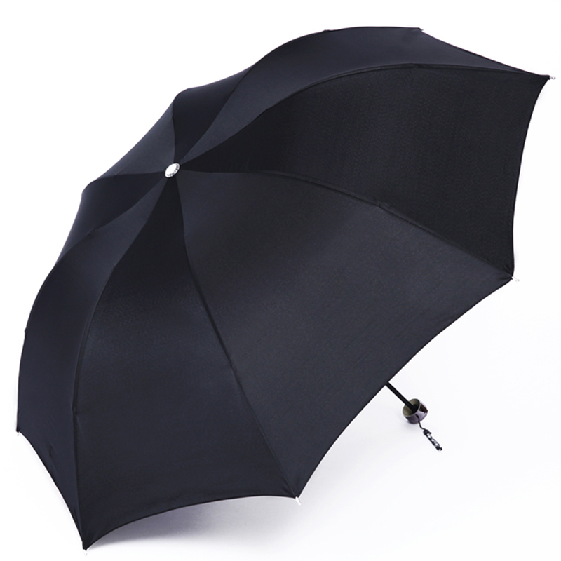 西湖伞雨伞折叠男士商务伞超大加固防紫外线纯色晴雨伞防风三折伞