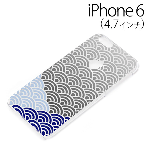 日本代购~正品漂亮精致烫银箔和风花纹图案透明iPhone6手机壳~3款