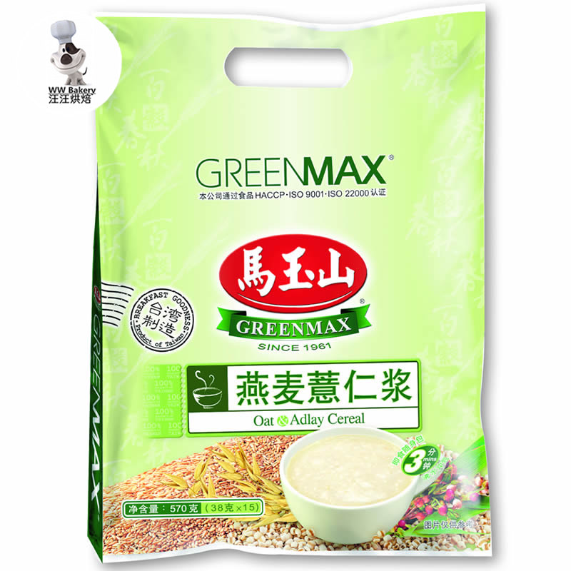台湾知名品牌 GREENMAX马玉山燕麦薏仁浆570g 五谷养生含膳食纤维