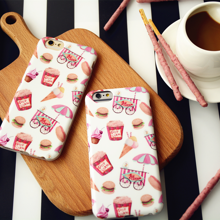 苹果iphone6 6plus 5/5S手机壳 设计 全包软保护套甜美 复古美食