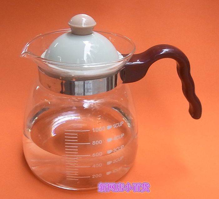 带刻度 耐热玻璃壶/直火壶/冷水壶1000毫升/ 茶壶 凉水壶