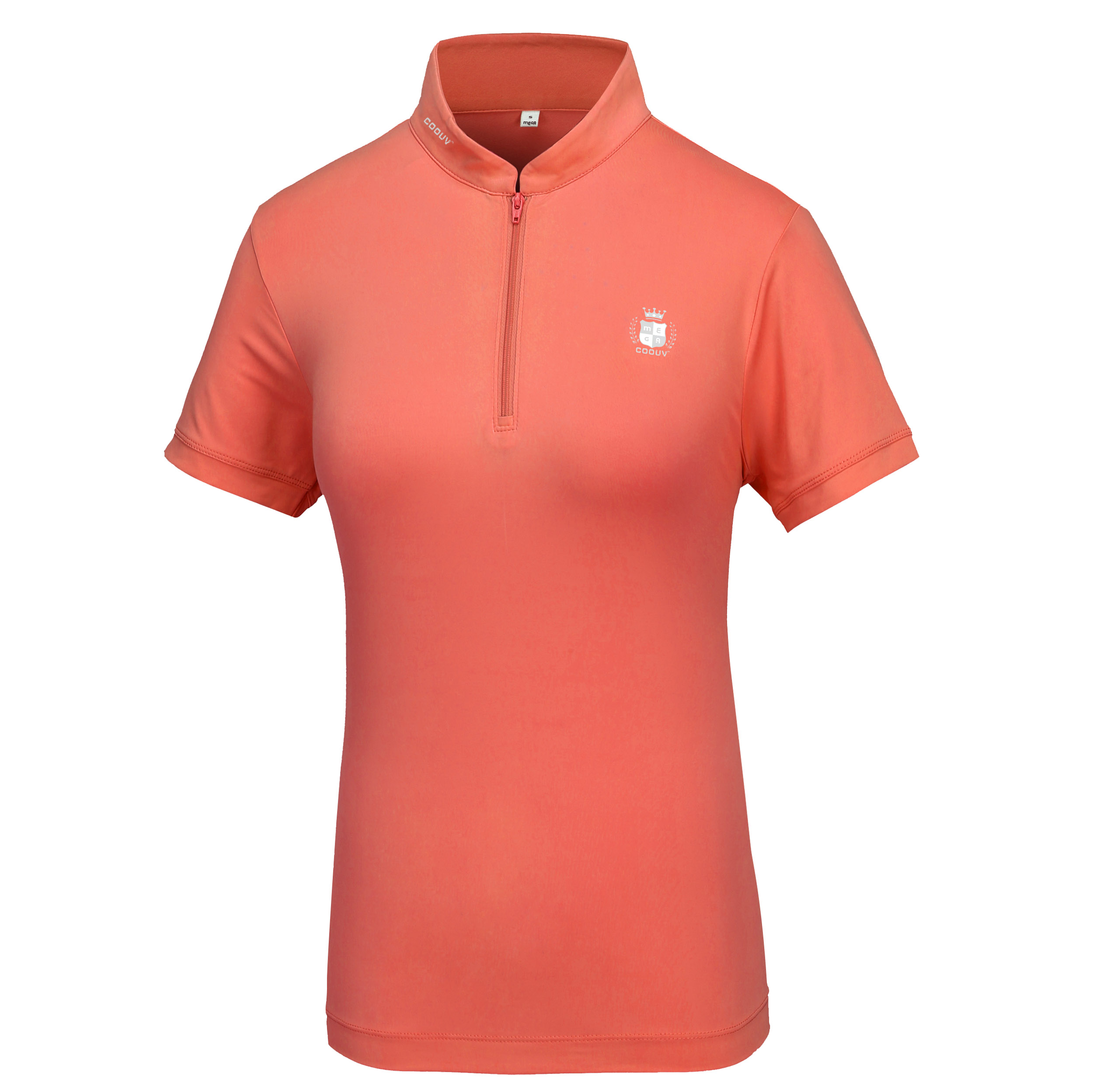 Mega高尔夫2015新款女士短袖运动冰丝T恤 立领POLO衫防紫外线防晒