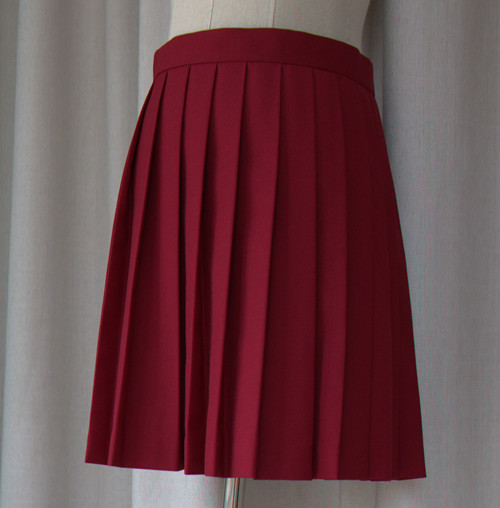 JK制服裙藤色 水色 粉红色 酒红色百褶裙短日系cecile版型 现货