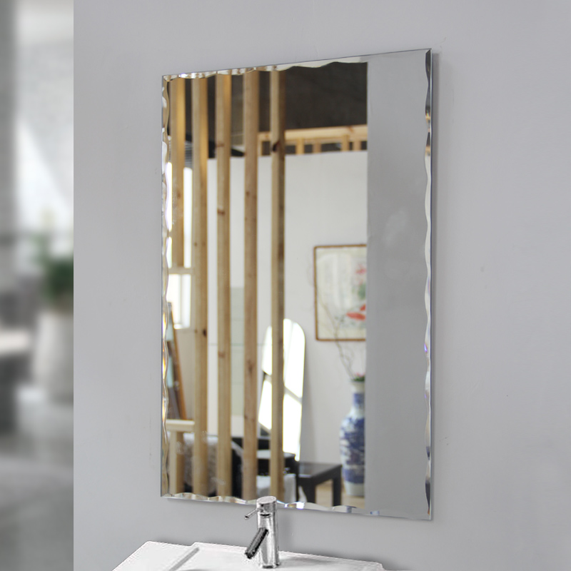 玉晶花边浴室镜大镜子壁挂贴墙卫浴镜简约欧式浴室柜镜子梳妆台镜
