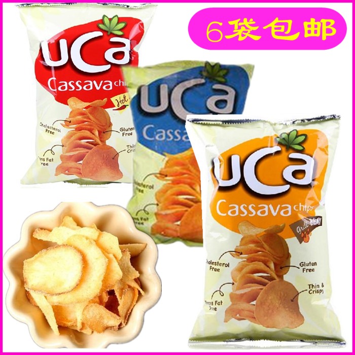马来西亚进口食品 UCA木薯片 香辣味 原味 烧烤味 健康休闲零食