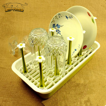 lmtiger杯架水杯挂架沥水收纳架碗碟架置物架塑料厨房架倒挂杯架