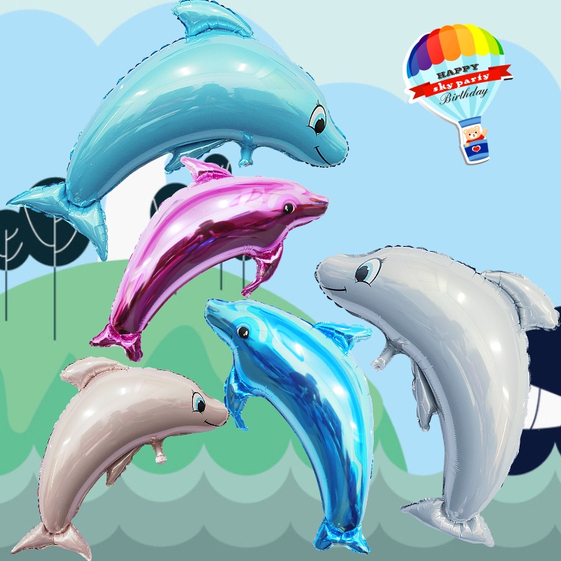 求婚庆典儿童生日派对活动用品布置装饰 新款造型海豚氦气球批发