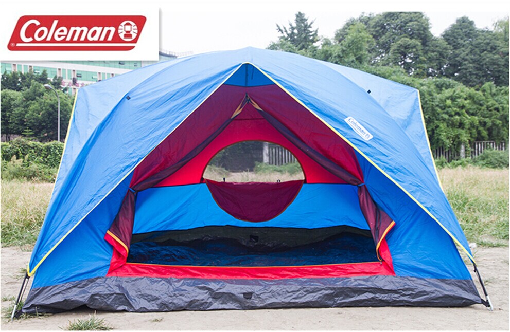 正品5-6多人户外高山野营露营双层防暴雨紫外线帐篷