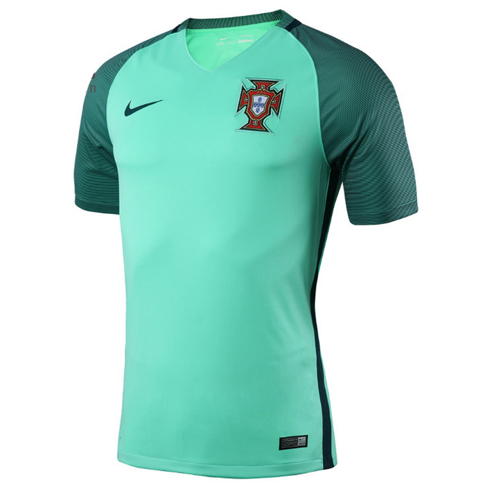 2016欧洲杯葡萄牙球衣国家队客场队服 短袖足球服训练服