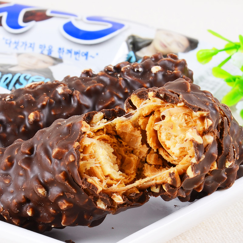 韩国进口零食品 韩式锦大x5 max5巧克力果仁棒36g 全场58包 邮
