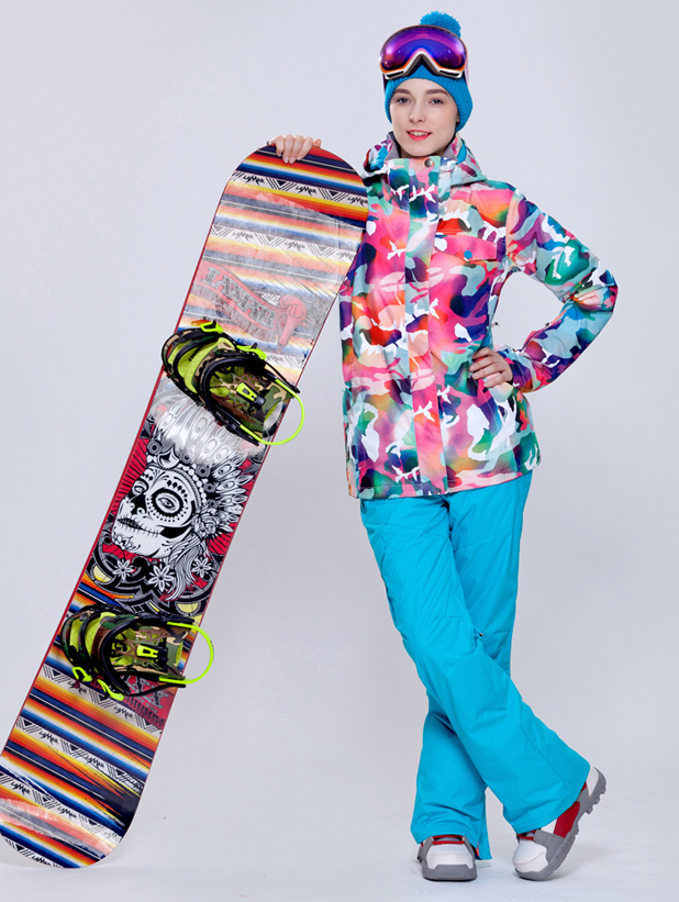 gsou snow滑雪服套装女双板单板韩国风防水保暖滑雪衣女款包邮