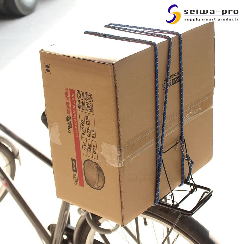 日本SEIWAPRO 自行车绑绳 捆绑带 行李绳松紧绳 货架绳 弹力绳子