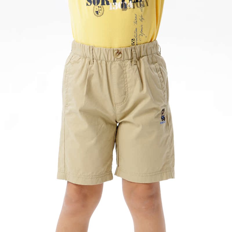 小男孩纯棉短裤 3-4-5-6岁男童束腰西裤五分裤 夏季品牌折扣