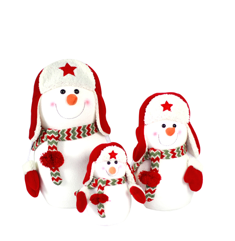 圣诞节装饰品 圣诞雷锋帽雪人娃娃 场地布置  装饰用品  儿童礼物
