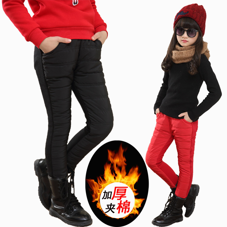 2015新款韩版冬季童裤女童时尚加厚棉裤潮儿童保暖裤