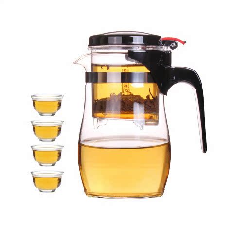 飘逸杯正品功夫茶泡茶壶玲珑杯过滤器耐热玻璃茶具套组