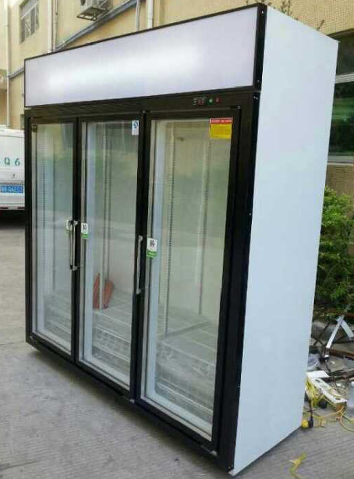 定制 三门整机2050X700X2200冷藏柜保鲜展示柜商用立式冷柜