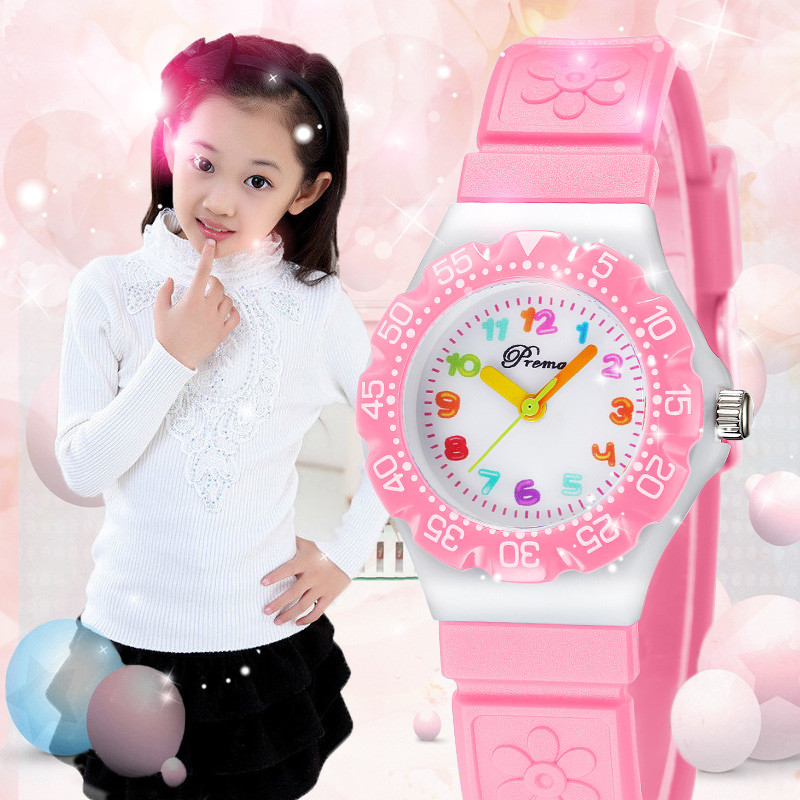 儿童手表2016新款韩版女孩男孩小学生女童防水小孩少女生石英手表