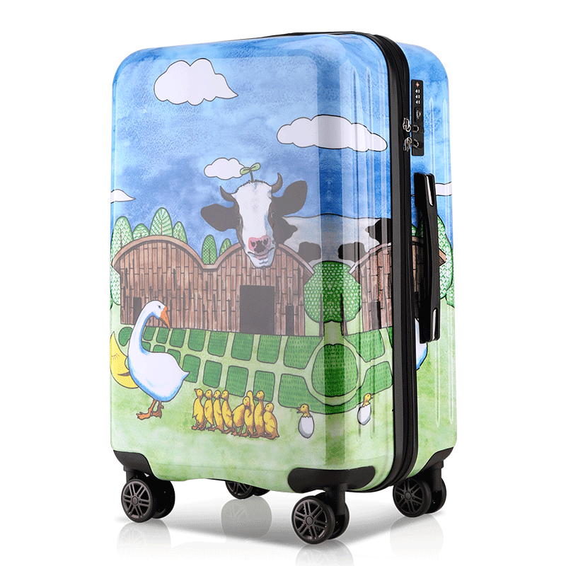 Toboog途帮奶昔归来訾鹏设计旅行箱拉杆箱涂鸦卡通行李箱潮24寸