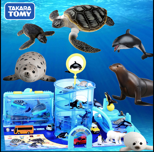 TAKARA TOMY多美卡安利亚 仿真动物可动模型 海洋动物 水族馆