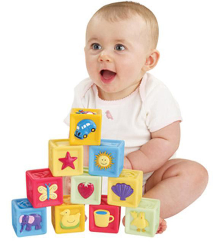 美国彩色 宝宝早教软积木捏捏乐浮雕字母数字动物婴儿戏水玩具