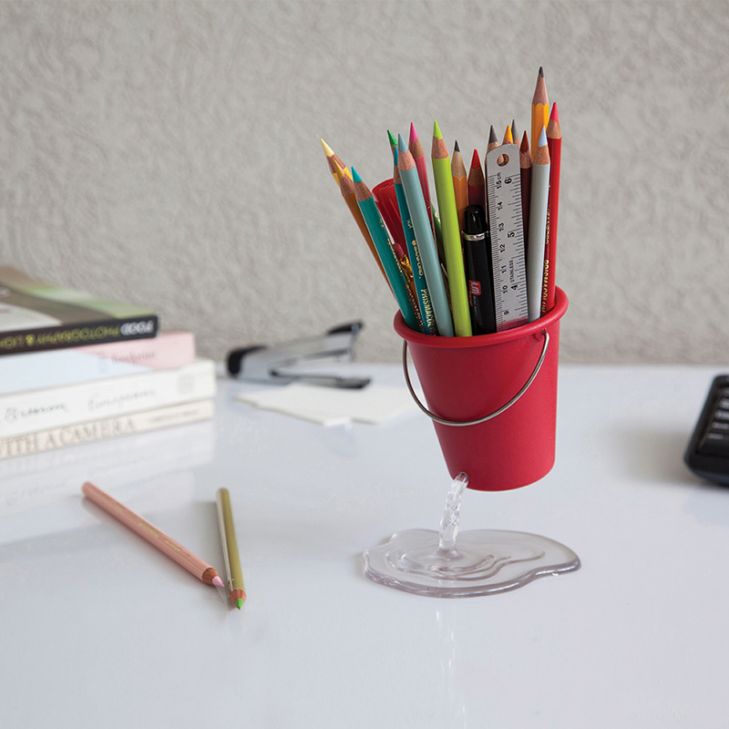以色列Pelegdesign Desk Bucket创意悬浮笔筒 趣味个性办公用品