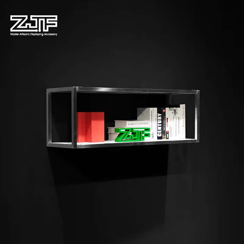 众匠坊ZJF 长方形精品壁柜展示架 不锈钢 上墙饰品架 D0-C0603