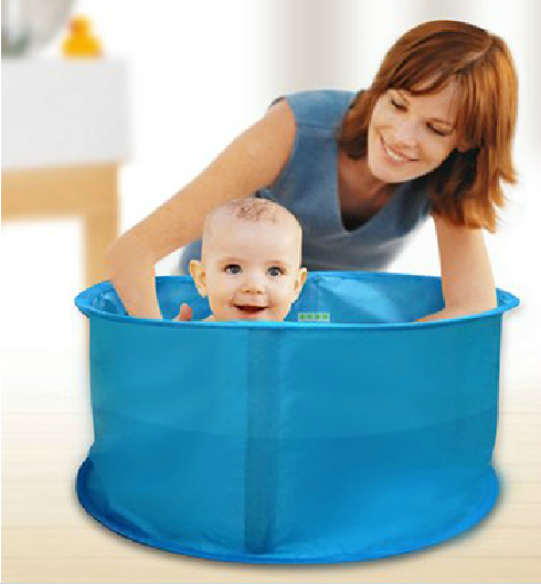 可折叠大号宝宝旅行洗澡桶 便携儿童浴盆婴幼儿沐浴桶泡澡池 可坐
