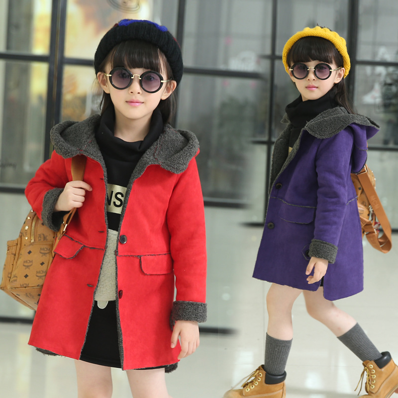 包邮2016新款童装女童外套冬季韩国儿童宝宝时尚中长款童装外套