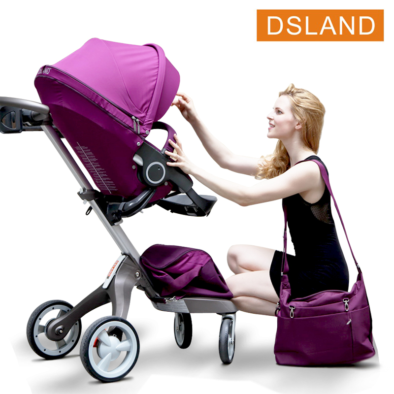 婴儿推车高景观轻便欧洲四轮双向避震平躺折叠宝宝DSLAND婴儿推车