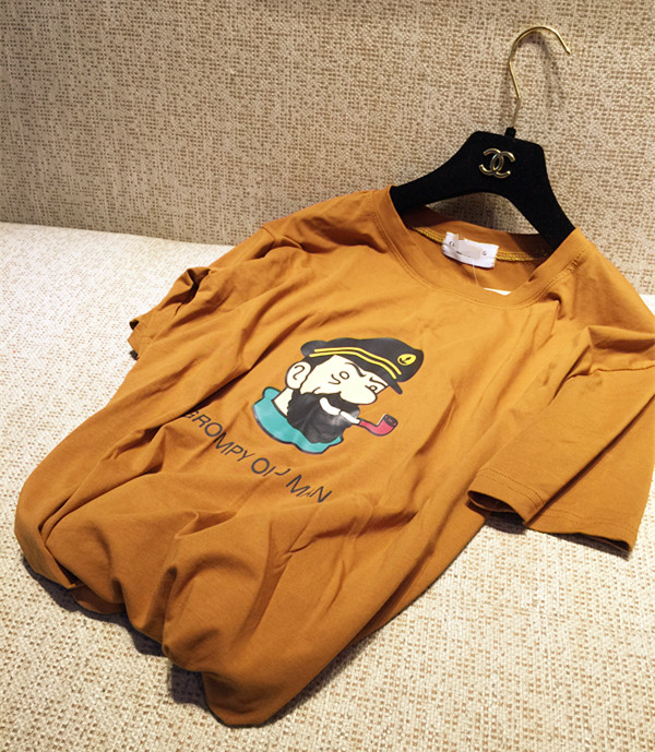 特 夏季新款2015韩版宽松可爱卡通印花短袖t恤百搭显瘦圆领t恤潮