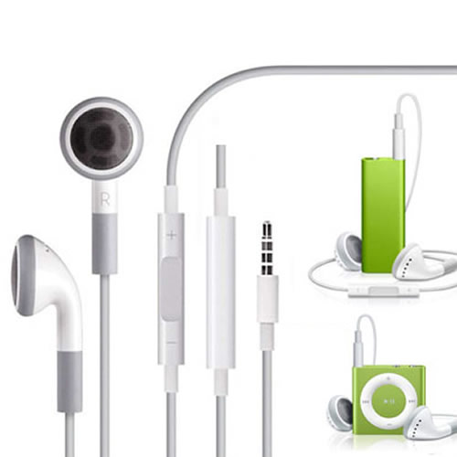米青正品适用于苹果ipod shuffle线控耳机3细雨4 5 6线控可调音量