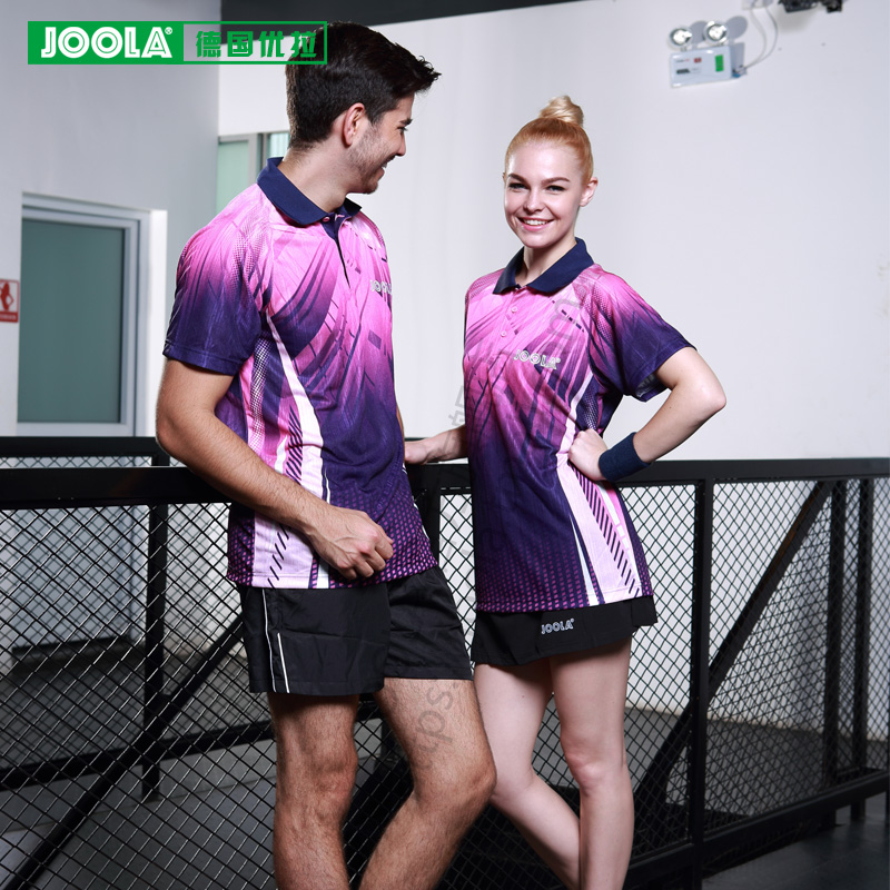JOOLA优拉尤拉新款夏季短袖乒乓球服男女款训练比赛T恤运动服旋律