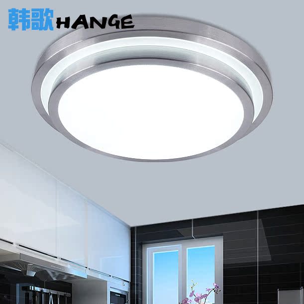 韩歌现代简约LED吸顶灯 铝材厨卫灯 阳台灯 过道吸顶灯H6011