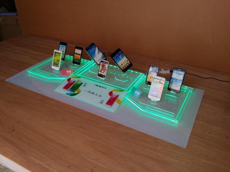 OPPO VIVO 炫彩LED灯发光高端大气手机展示托盘 手机座 手机支架