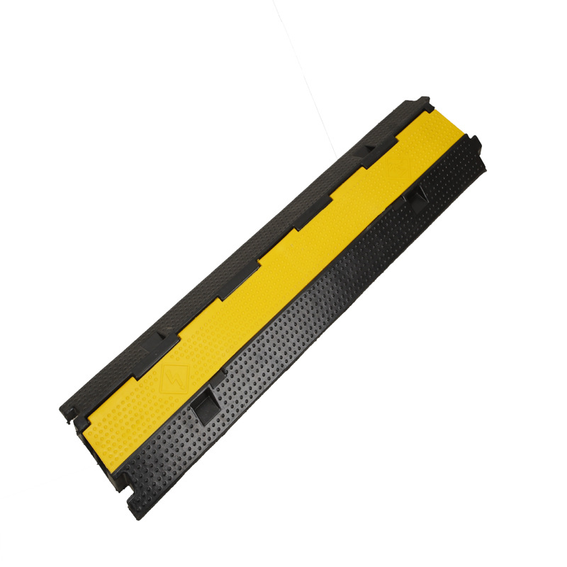 加厚PVC线板2槽护线橡胶板橡胶线槽减速带护线槽交通设施