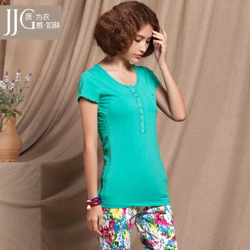 JJG2014夏装新款 女士韩版时尚弹力修身显瘦百搭短袖T恤衫