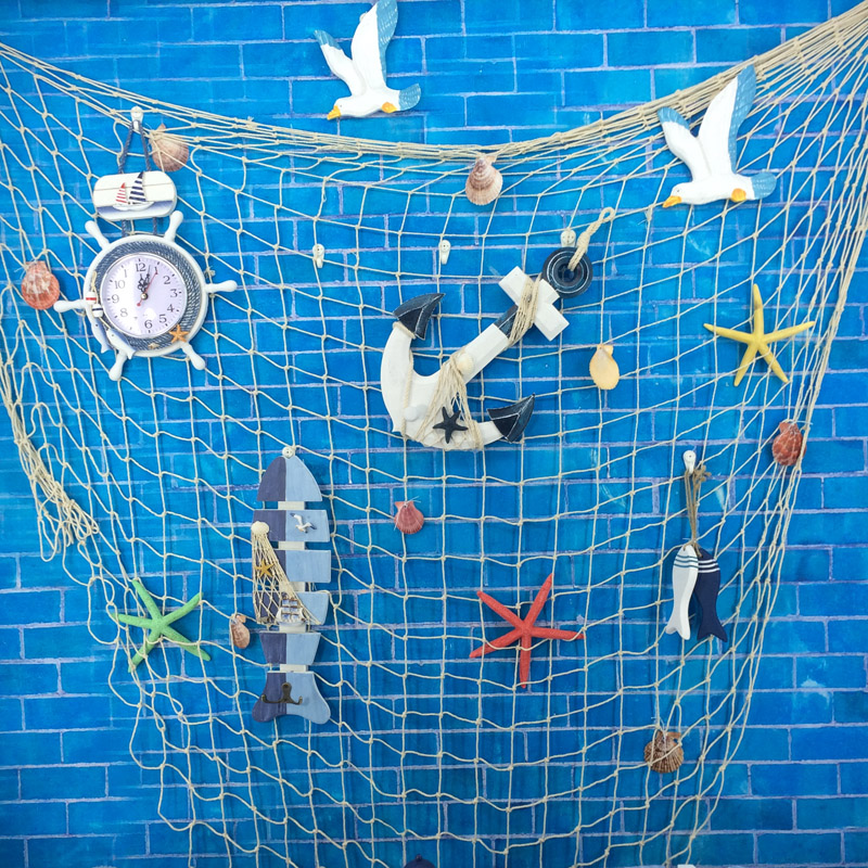 包邮多省地中海渔网装饰壁挂 厨窗装饰挂饰墙上装饰品 创意墙饰