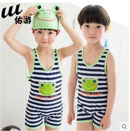 2014新款儿童泳衣 男孩大童幼儿连体泳衣 小孩卡通泳装 小青蛙