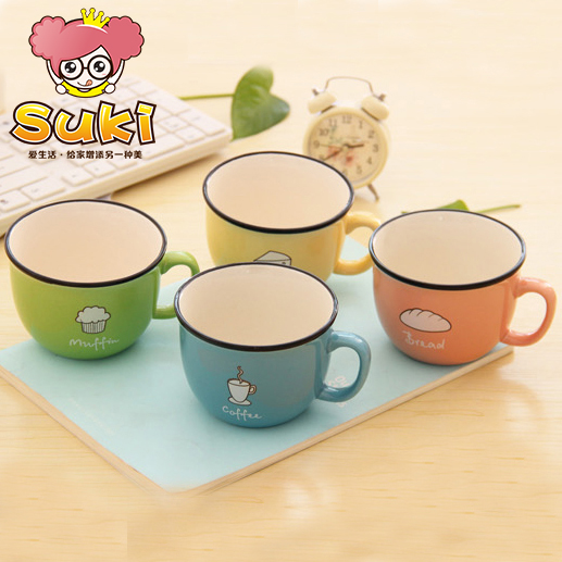 韩国可爱陶瓷杯马克杯zakka情侣杯牛奶咖啡杯创意水杯促销特价